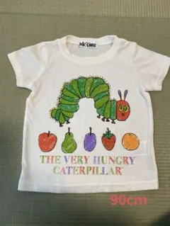 ★美品★はらぺこあおむし Tシャツ ホワイト　90cm