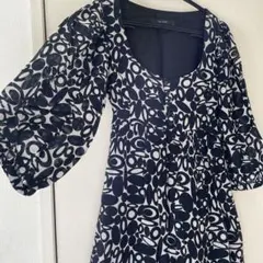 ZARA BASIC ワンピース ネイビー Sのサムネイル