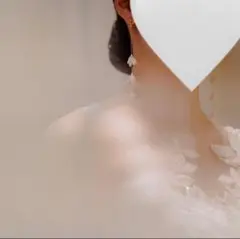 フラワーパールピアス　ブライダル　結婚式