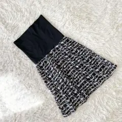 《ガリャルダガランテ》 ベアトップフレアワンピース 総柄 ラメ入り エレガント