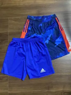 【美品】adidas ハーフパンツ 2枚セット 160 サッカー スポーツ