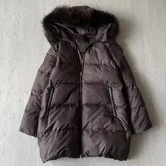 サイズ40ナノユニバース✖️西川ダウン　ロングダウンコート　ブラウン