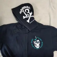 SABBAT スカルプリント ブラックパーカー