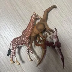 動物フィギュア4体セット（キリン・恐竜） アニア