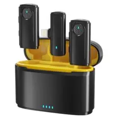 ワイヤレスマイク ピンマイク 充電ケース付 Iphone スマートフォン 外付け