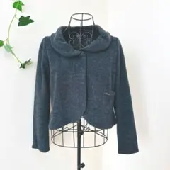 クオリー　Quaree ウール混 金具プレート　グレー ショートコート