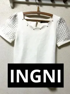 INGNI スカラップネック Tシャツ ホワイト
