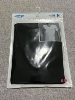 未使用AIRismエアリズム　VネックTシャツ M ブラック