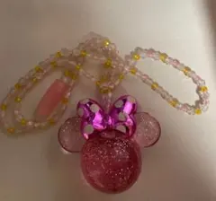 ディズニー ミニー 光るおもちゃ ペンダント ピンク パルパルーザ ネックレス
