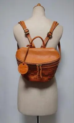 美品✨ズッケロフィラート 編み込み イントレチャート レザーリュック本革