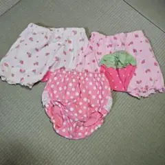 女の子用　オーバーパンツ　3点セット