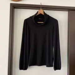 COMME CA ISM ブラック タートルネック L
