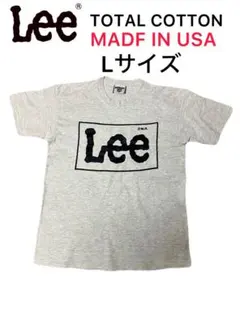 【USA製】90s Lee リー ヴィンテージ ロゴTシャツ L 霜降りグレー