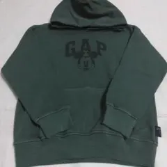 GAPkids Disney ミッキー 裏起毛 パーカー グリーン L 140