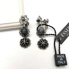 新品/未使用 イタリア製 スワロフスキークリスタル＆チェコカボション イヤリング