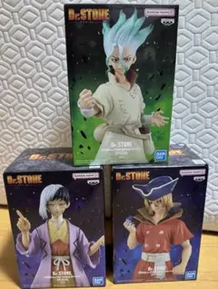 ぱ*だ様 Dr.STONE フィギュア 石神千空 七海龍水 あさぎりゲン 3セッ