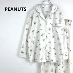 ◇ピーナッツ【L】ルームウェア　上下セット　パジャマ　総柄　コットン