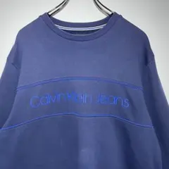 カルバンクラインジーンズ　スウェット　サイズXL トレーナー　デカロゴ　古着