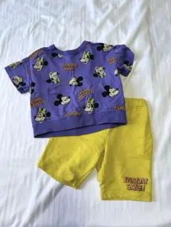 Disney ミッキーマウス 半袖Tシャツ・ショートパンツセット 90cm
