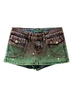 Y2K 00s archive グラデーション ビジュー ショートパンツスカート