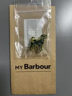 【新品未開封】Barbour 犬デザイン　ピンバッジ