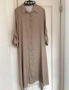 【美品】ZARA ザラドット柄 シャツワンピース　ドットワンピース　レディース