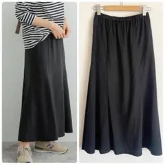 URBAN RESEARCH DOORS リヨセルツイルフレアマキシスカート
