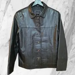 Essentiel ブラック レザージャケット 3B 本革 メンズM ブラウン