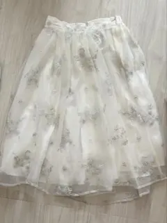 anmile花柄刺繍 チュール フレアスカートのサムネイル