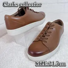 美品 Clarks collectior 24.5cm レザースニーカー