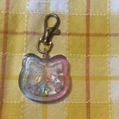 ハンドメイド　レジン　猫型シェイカーオイルと星型ビーズ入りのサムネイル