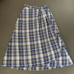 チェックロングスカートS