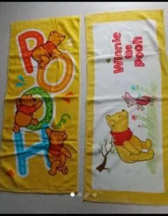 【新品未使用】ディズニー Poohさん フェイスタオル２枚セット