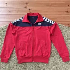 adidas アディダス ジップアップジャージ ILLINOIS レッド M