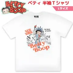 ベティ メンズ 半袖Tシャツ 自由の女神 白 Lサイズ BETTY BOOP