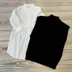 新品未使用！【GLOBALWORK】ワンピース ロングニット ベスト 100cm