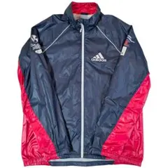 adidas アディダス　ウィンドブレーカー ナイロンジャケット　XO ネイビー