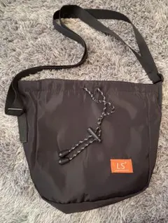 LS+ ショルダーバッグ 斜め掛け バッグ ポーチ ブラック サコッシュ