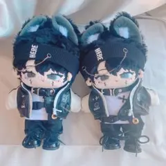 ぬい服 10cm 15cm 20cm ブラック ホワイト 白黒 モード系