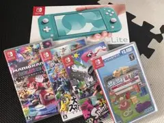 Nintendo Switchlight ターコイズ 人気ソフト4本セット