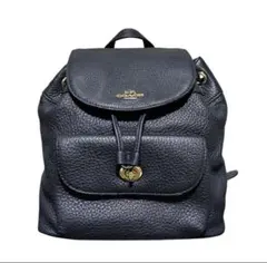 希少】COACH コーチ リュックバッグ レザー ネイビー 型番F29008 