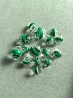 ヴィンテージ　デッドストック　レトロボタン 15個セット L緑