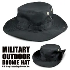 ブラック ブーニーハット サファリハット アウトドアハット