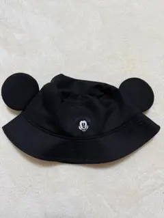 美品 ディズニーリゾート☆ミッキー耳付きバケットハット 黒