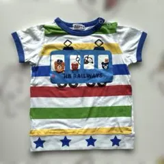 ミキハウス ホットビスケッツ 90 半袖Tシャツ 電車 男の子のサムネイル