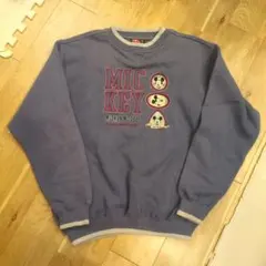 ディズニー　ミッキー　古着　　スウェット トレーナー　ヴィンテージ