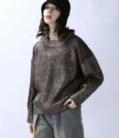 新品★JENASIS 5Gハクプリントプルオーバー　ニット