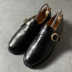 極美品✨️ DIEGO BELLINI ドレスシューズ シングルモンク 本革 黒のサムネイル