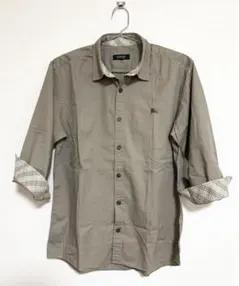 美品 BURBERRY BLACK LABEL 7分袖シャツ Mサイズのサムネイル