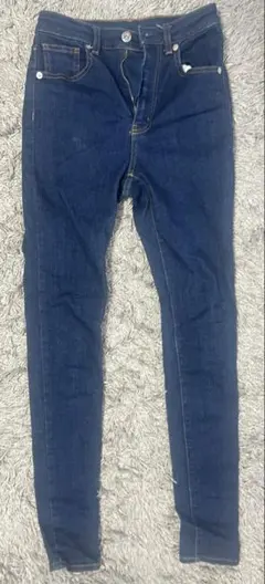 スキニー デニム パンツ ダークブルー GU
